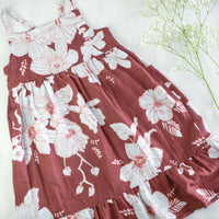 Handmade Girls' Gardenia Dress | Soft 100 percent Cotton Double Gauze | Shirred Back | Made in Maui, Hawaii