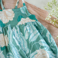 Handmade Girls' Gardenia Dress | Soft 100 percent Cotton Double Gauze | Shirred Back | Made in Maui, Hawaii