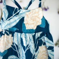 Handmade Girls' Gardenia Dress | Soft 100 percent Cotton Double Gauze | Shirred Back | Made in Maui, Hawaii