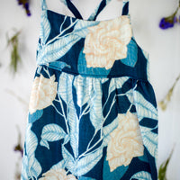 Handmade Girls' Gardenia Dress | Soft 100 percent Cotton Double Gauze | Shirred Back | Made in Maui, Hawaii