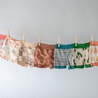 Eco-Friendly Organic Knit Baby Shorts | Ohia Print | Soft Diaper Cover Bummies - Handmade in Hawaii