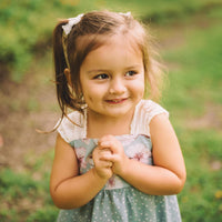 Cherry Blossom Girls Dress | Soft Floral Toddler Sundress, Lace Strap Back, Twirly Skirt | Island Inspired, Handmade in Maui