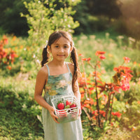 Girls Dress - Water Lily Print - Baby, Toddler or Kid's Dress - Small Batch Handmade in Maui, Hawaii USA