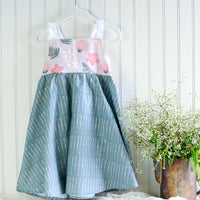 Handmade Girls' Lei Garden Dress | Plumeria and Ohia Flowers | Twirly Dress | 100% Cotton | Made in Hawaii