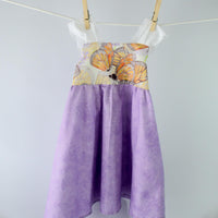 Girls Dress - Monarch Butterfly Print with Lace and Twirly Purple Skirt - Baby, Toddler or Kids Dress - Handmade in Maui, Hawaii