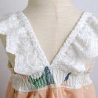 SAMPLE SALE DRESS - Orchids Twirly Dress with Lace Flutter Sleeves - Assorted Colors - Sizes 2/3 yr. and 7/8 yr. Only