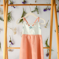 SALE | Handmade Girls' Palm Trees Dress with Twirly Skirt | Toddler & Baby Girl Dress | 100% Cotton | Made in Hawaii