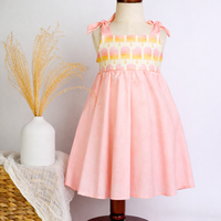 Girls Dress - Ombre Popsicles with Pink Twirly Skirt and Adjustable Straps - Baby, Toddler or Kid's Dress - Handmade in Maui, Hawaii USA