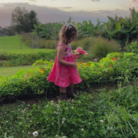 Girls Dress - Bright Multi Colored Hibiscus Print - Toddler Dress - Baby Girl Dress - Small Batch Ethically Made in Maui, Hawaii USA