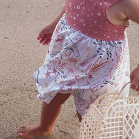 Girls Dress - Ocean Friends Print Dress - Coastal Themed Baby, Beach Ocean Loving Toddler or Kids Dress - Handmade in Maui, Hawaii USA