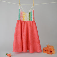 Handmade Girls' Lei Twirl Dress | Rainbow Lei Print 100% Cotton | Shirred Back | Made in Maui, Hawaii