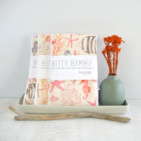Burp Cloth with ocean girls print - made in Maui, Hawaii - baby gift by bitty bambu