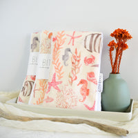 Burp Cloth with ocean girls print - made in Maui, Hawaii - baby gift by bitty bambu