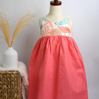 SAMPLE SALE DRESS - Shell Print in Red - Size 5/6 yr. Only