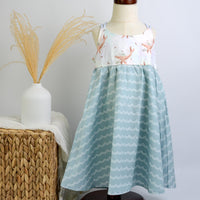 SAMPLE SALE DRESS - Whales Watercolor Print - Size 3/4 yrs. Only