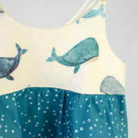 SALE | Handmade Girls' Whales Twirl Dress | Toddler & Baby Girl Dress | 100% Cotton | Made in Hawaii