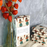 Burp Cloth with hula girls print - made in Maui, Hawaii - baby gift by bitty bambu