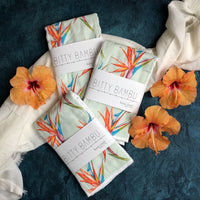 Bird of Paradise Burp Cloth - Tropical Flower Baby Gift - Gender Neutral Newborn Gift for Baby Girl or Boy - Made in Maui Hawaii