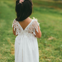 Flower Girl | Photoshoot Dress Boho |  Lace Flower Girl Dress  |  Flower Girl Dress Ivory |   Junior Bridesmaid | Made in Maui Hawaii
