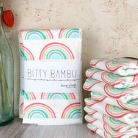 Rainbow Baby Burp Cloth - Hawaii Made Baby Gift - Newborn Gift Idea - Made in Maui, Hawaii