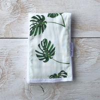 Hawaii Baby Gift, Monstera Print Baby Shower Gift, Tropical Burp Cloth Set, Handmade in Maui