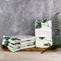 Hawaii Baby Gift, Monstera Print Baby Shower Gift, Tropical Burp Cloth Set, Handmade in Maui
