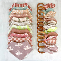 Baby Bib - Bandana Style Drool Bib - Palm Trees - Tropical Baby Gift Made - Baby Shower Gift - Made in Maui, Hawaii USA