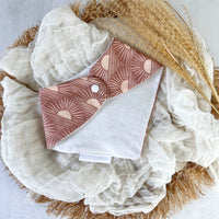 Baby Bib - Bandana Style Drool Bib - Sun Print - Gender Neutral Baby Gift- Baby Shower Gift - Made in Maui, Hawaii USA