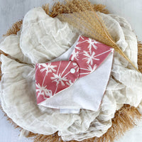 Baby Bib - Bandana Style Drool Bib - Palm Trees - Tropical Baby Gift Made - Baby Shower Gift - Made in Maui, Hawaii USA
