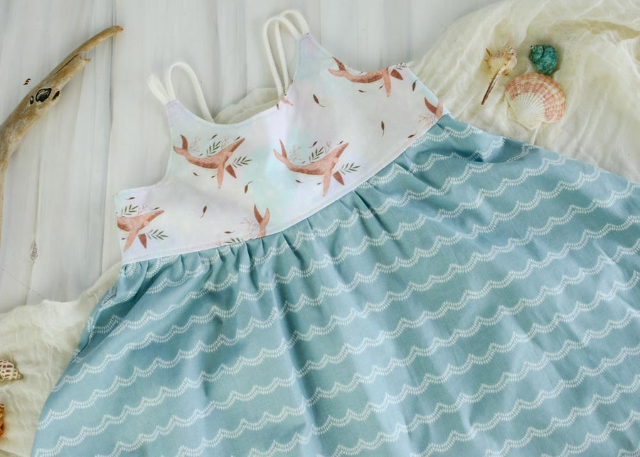 Whale Twirly Dress - Handmade on Maui - Girls Dress