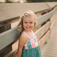 Handmade Girls' Hawaiian Quilt Design Dress with Fringe | Toddler & Baby Girl Dress | 100% Cotton | Made in Hawaii