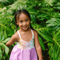 Monstera Twirl Dress -  Handmade Hawaiian-Inspired Girls Dress