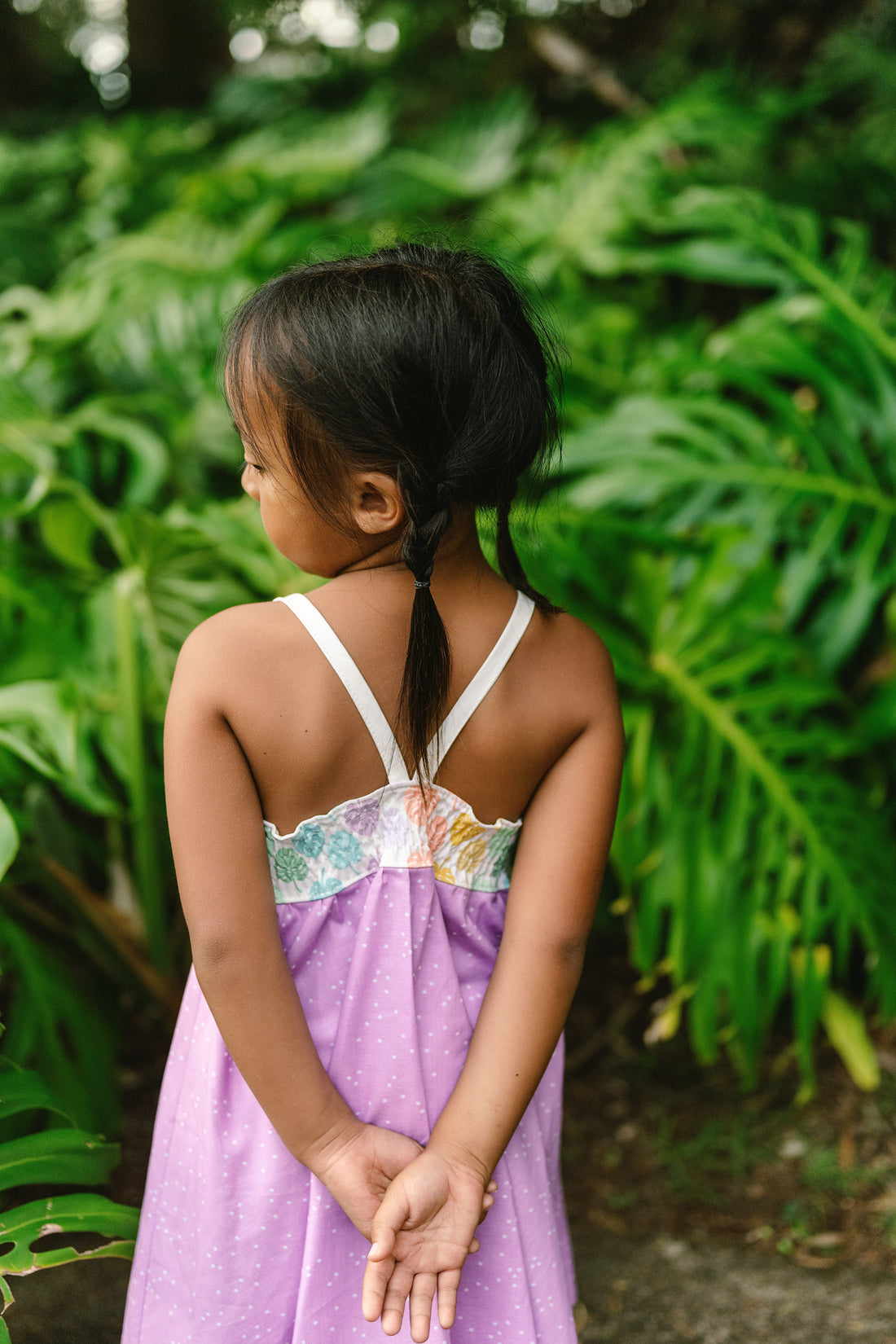 Monstera Twirl Dress -  Handmade Hawaiian-Inspired Girls Dress