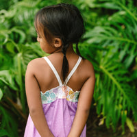 Monstera Twirl Dress -  Handmade Hawaiian-Inspired Girls Dress