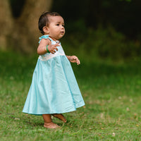 Bird of Paradise Twirl Dress -  Adjustable Tie Strap Girls Dress