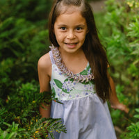 Handmade Hawaiian Girls Twirl Dress - Crownflower (Pua Kalaunu)