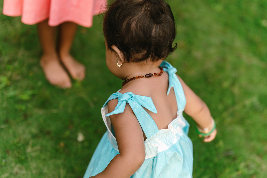 Bird of Paradise Twirl Dress -  Adjustable Tie Strap Girls Dress