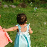 Bird of Paradise Twirl Dress -  Adjustable Tie Strap Girls Dress
