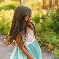 Coastal Blues Twirl Dress - Shell & Coral Girls Dress