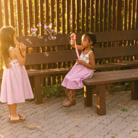 Handmade Hawaiian Girls Twirl Dress – Pohuehue Flower Cotton Dress