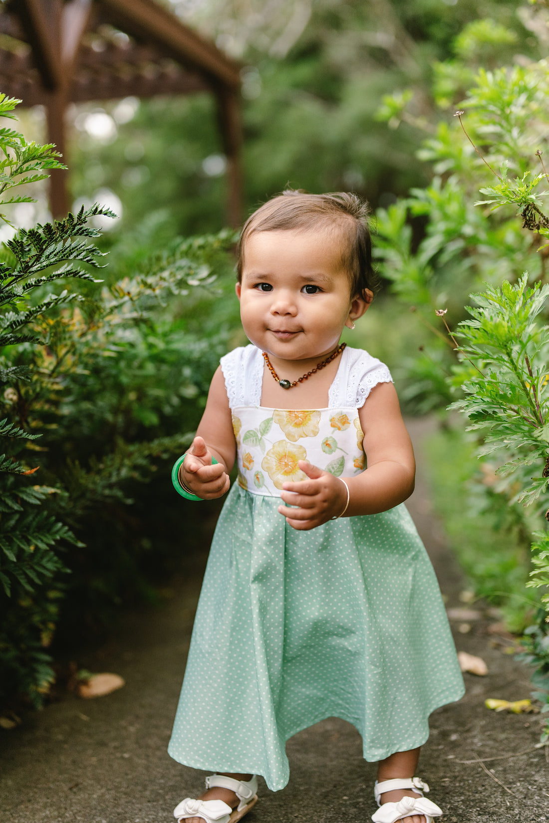 Girls Dress - 'Ilima Flower Print with Twirly Skirt and Lace -  Hawaii Floral Toddler Dress - Baby Girl Dress - Handmade in Maui, Hawaii USA