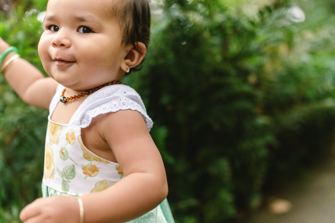 Girls Dress - 'Ilima Flower Print with Twirly Skirt and Lace -  Hawaii Floral Toddler Dress - Baby Girl Dress - Handmade in Maui, Hawaii USA