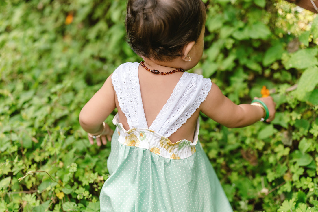 Girls Dress - 'Ilima Flower Print with Twirly Skirt and Lace -  Hawaii Floral Toddler Dress - Baby Girl Dress - Handmade in Maui, Hawaii USA