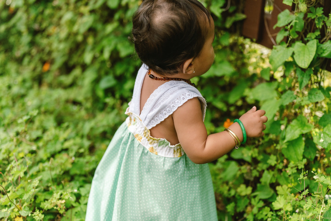 Girls Dress - 'Ilima Flower Print with Twirly Skirt and Lace -  Hawaii Floral Toddler Dress - Baby Girl Dress - Handmade in Maui, Hawaii USA