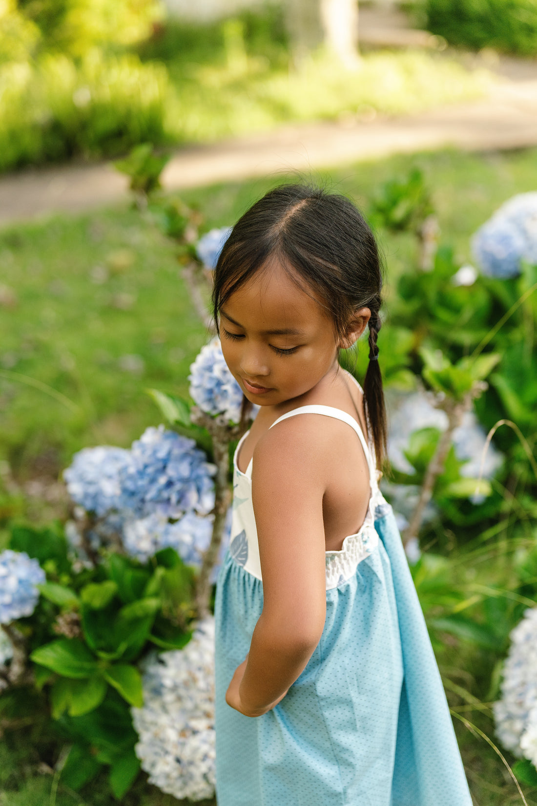Girls Bird of Paradise Dress - Handmade Hawaiian Cotton Sundress with Fringe Trim