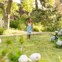 Girls Bird of Paradise Dress - Handmade Hawaiian Cotton Sundress with Fringe Trim