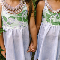 Handmade Hawaiian Girls Twirl Dress - Crownflower (Pua Kalaunu)