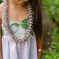 Handmade Hawaiian Girls Twirl Dress - Crownflower (Pua Kalaunu)