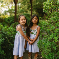 Handmade Hawaiian Girls Twirl Dress - Crownflower (Pua Kalaunu)