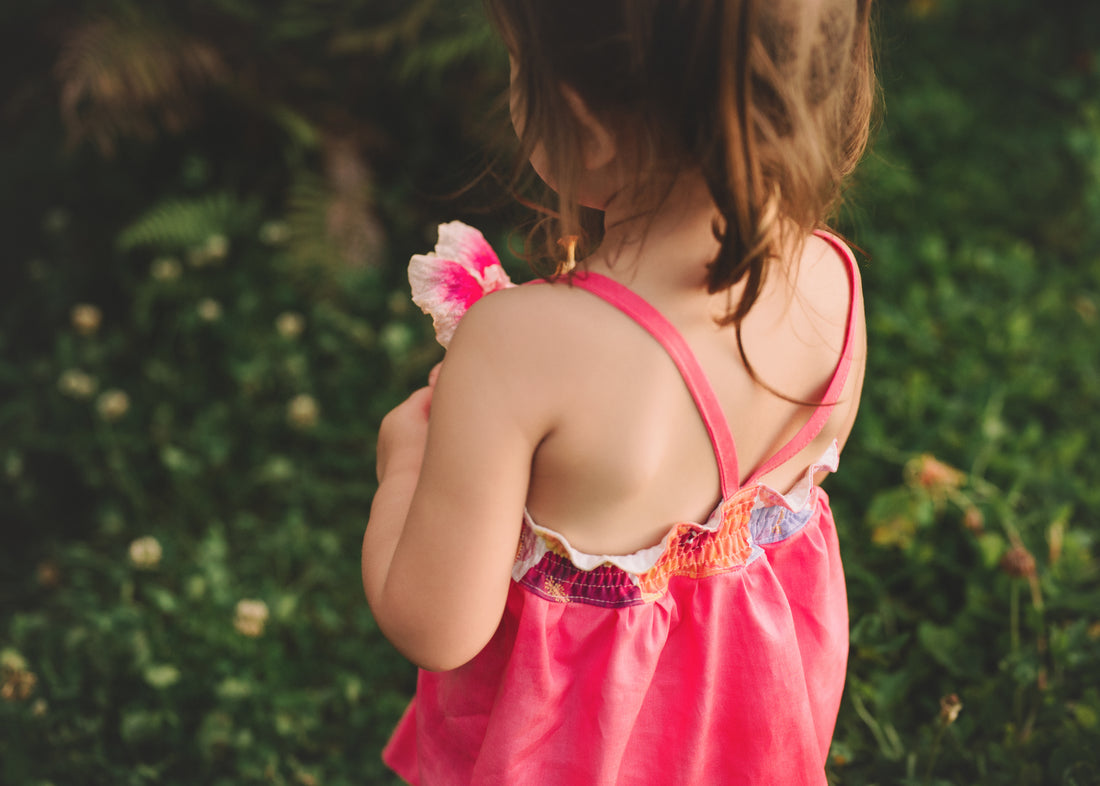 Girls Dress - Bright Multi Colored Hibiscus Print  - Toddler Dress - Baby Girl Dress - Small Batch Ethically Made in Maui, Hawaii USA